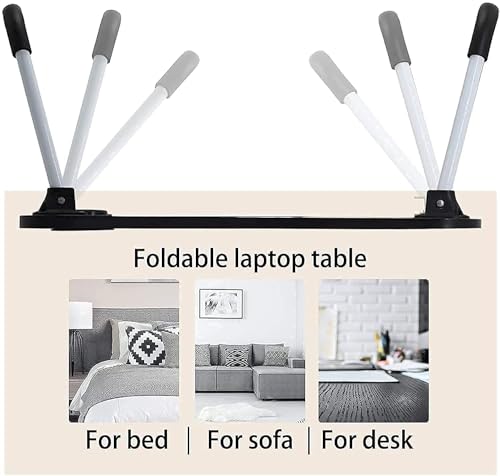 Image of RIVATR Study Table Bed Table Premium Laptop Table /Foldable and Portable Wooden /Writing Desk for Office /Home /School (BLUE)