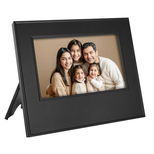 Cadre photo enregistrable 30s noir 19x16 cm pour message vocal personnalisé