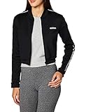 Rippstrickkragen adidas W C90 Tracktop Damenjacke S schwarz / weiß