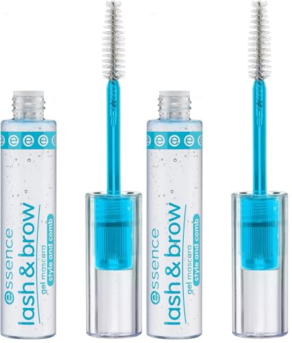 Essence mascara cejas y pestañas transparente. (Paquete de 2)