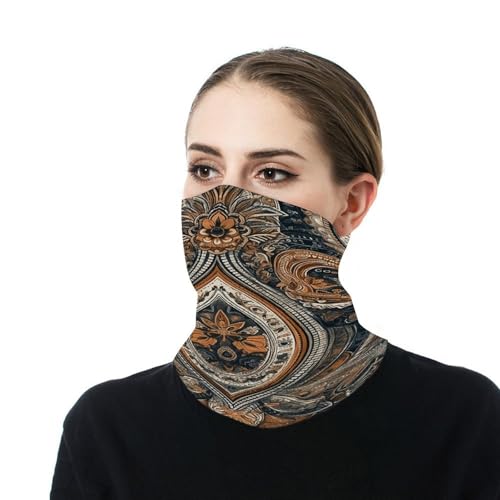 Mascarilla azul y naranja para clima frío, braga para cuello, bandana cortaviento elástica para hombres y mujeres, pasamontañas para motocicleta, ciclismo, esquí y fiestas miniatura 7