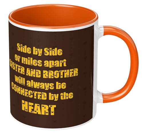 Image of Raksha Bandhan Gifts Printed Mug with Keychain Best Rakhi Combo Gift for Brother & Sister Rakshabandhan Return Gifts for Sister White 350ml Coffee Mug(Pack of 5)(Combo Set)(RMCKRCG511)