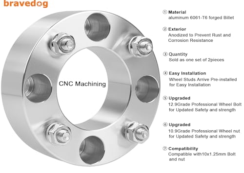 Espaçadores de Roda ATV 4x110 - 5 cm com Pinos 10x1,25 Espaçadores de Roda ATV 4x110 - 5 cm com Pinos 10x1,25 - Imagem 3