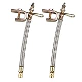 YEHAM 2pcs Stainless Steel 7'/180mm Tyre Tire Valve Stem Extension Adaptors Car Truck Trailer RV Trailer Vehicle