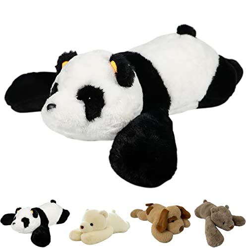 HICAS Weighted Plush Toy, Stuffed Animals Plushies Toy for Anxiety and Stress Relief, Soft Cute Hugging Throw Pillow Doll Surprise Birthday Gift Kids Boys Girls Girlfriends, Panda, 60cm(1.5kg)