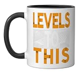 Levels To This Orange Color Graphic Ceramic Mug, Black/White