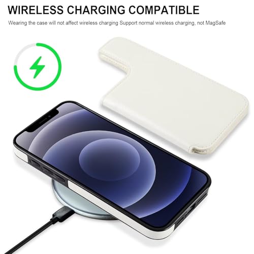 Coque iPhone 12 antichoc compatible MagSafe étui portefeuille cuir PU