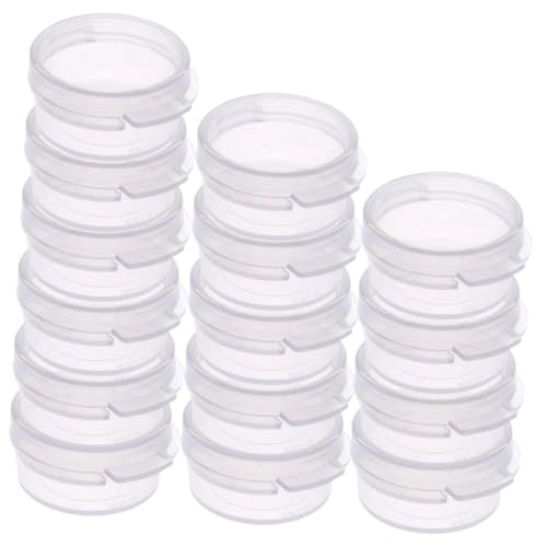BELLIFFY Round Jars Soil Storage Boxes Lids 25pcs Plastic Sealed Containers for Soil Safe Easy to Clean