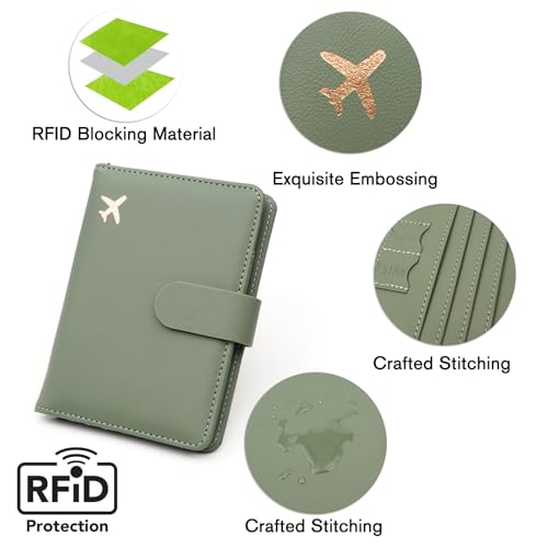 Premium Leather Passport Holder Covers Case, Waterproof Travel Wallet Passport Holder, Passport Book for Women Men3