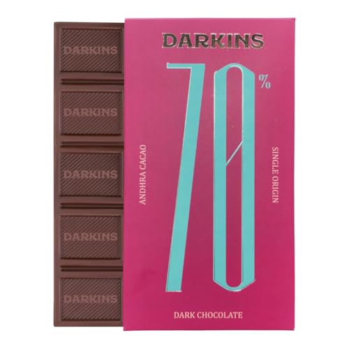 Image of Darkins | 70% Dark Chocolate Bar Combo | Single Origin Dark Chocolate | Gluten-Free Chocolate | 65g Each Pack of 2