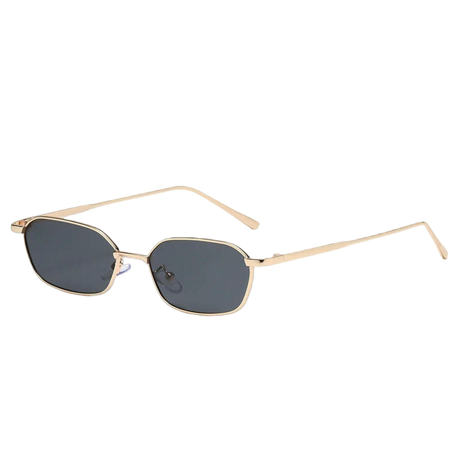 Okulary przeciwsłoneczne moda retro kwadratowe damskie małe steampunk metalowe okulary vintage gradient UV400-2 sztuki Z02