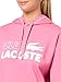 Lacoste Women's Texture Print Hoodie, Reseda Pink, 8