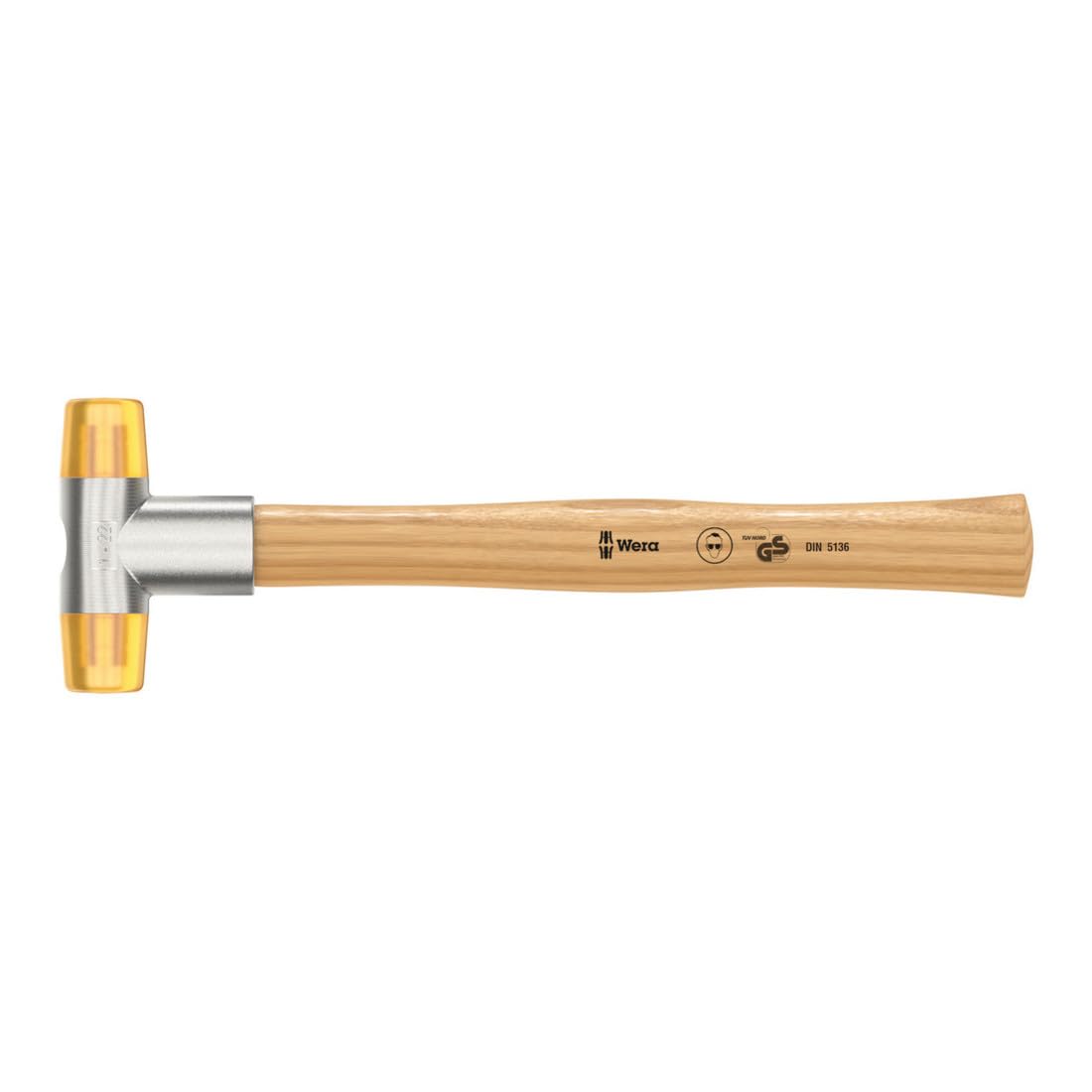 Wera 05000005001 100 Maillet avec embouts Cellidor, # 1 x 22 mm, Jaune