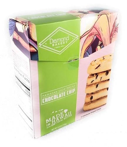 Diamond Bakery Chocolate Chip Hawaiian Macadamia Nut Shortbread Cookies 4.4
