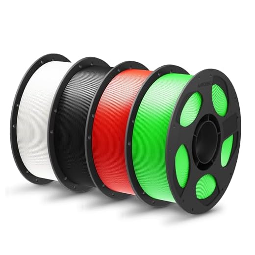 ANYCUBIC PLA Plus (PLA+), 3D Printer Filament 1.75mm Bundle, High Toughness, Dimensional Accuracy +/- 0.02mm, 4 Pack 1KG Reusable Spool, White, Black, Red, Green