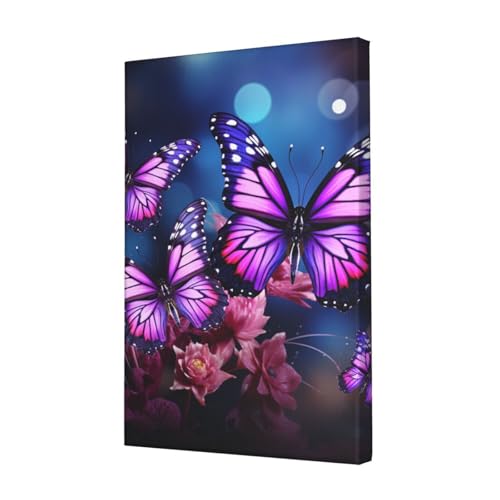 Peintures à thème papillons violets sur toile d'art moderne