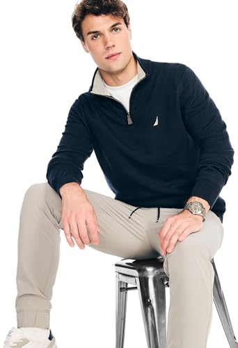 Nautica Men's NavTech Quarter-Zip Sweater, Navy, XL2