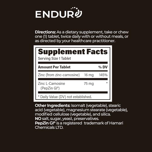 Endurance Products B0142UO0IQ Zinc Carnosine Supplement