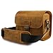 Produktbild MegaGear MG1725 Pebble Kameratasche aus echtem Leder für spiegellose Sofort- und DSLR-Kameras, Camel