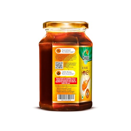 Image of Zandu Pure Honey, 100% Purity, No Added Sugar, 500g