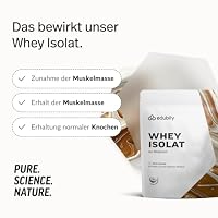 edubily® Whey Protein Isolat - Laktosefrei - Sehr gut lösliches Eiweißpulver ohne Kohlenhydrate & Zucker - Aus irischer Weidehaltung (750 g, Kokos mit Stevia) – Ansicht 2