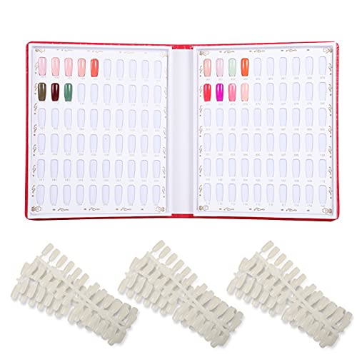 NMKL38 120 livros de exibição de tabela de cores de unhas para esmalte UV gel cartões coloridos ferr