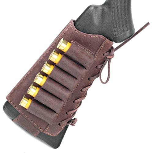 Shotgun Shell Holder Adjustable Hunting Buttstock Cartridge Ammo Holder for Rifles 12 16 Gauge Ammo Pouch Bag Stock