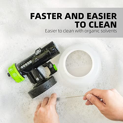 Huepar Tools Sg550 Paint Sprayer, Hvlp Electric Spray Gun (1000Ml/4 Metal Nozzles/3 Patterns), Easy Spraying And Cleaning, For Home Interior And Exterior Walls, Ceiling, Cabinet, Fence, Chair #TOP6