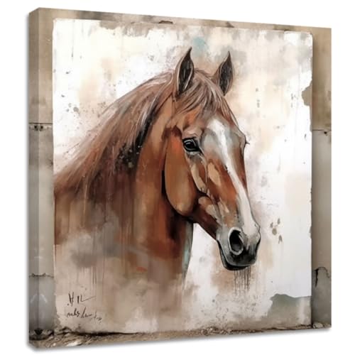 CGXLB Vintage Horse Wall Art Rustic Charm With Brown and