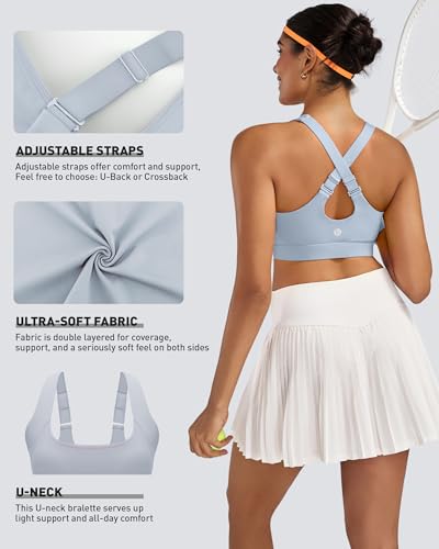 Image of RUNNING GIRL Adjustable Straps High Impact Sports Bra for Women,High Support Workout Sports Bras with Sewn in Pads