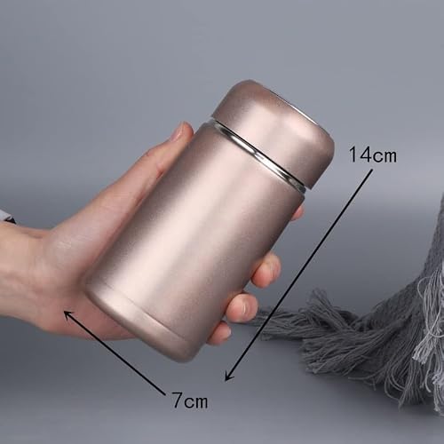 N/A Cute Coffee Vacuum Flasks Thermos Stainless Steel Travel Drink Water Bottle Thermoses Cups And Mugs (Color : Silver, Size : 7 * 14Cm) #TOP1