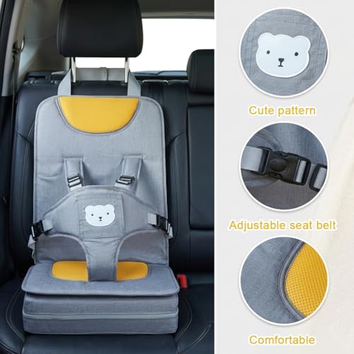 Image of STHIRA Toddler Car Seat for Baby 0 to 5 Years Booster 6 Month-4 Year Old Child Seat with Harness Breathable Mesh Padding Foldable Travel Safety Headrest Hanging