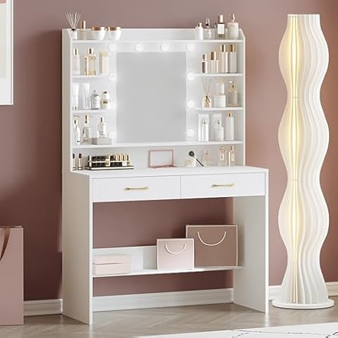 Coiffeuse Hzuaneri DT38703X avec Miroir Cover