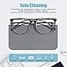 TENOC 30 Pack Microfiber Cleaning Cloths for Electronics, Camera Lenses, Eyeglasses, Cell Phone and Laptop Screens, Safe and Effective Wipe Kit, Gray (6