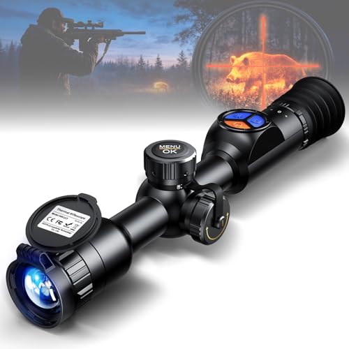 GOYOJO GRS225 Thermal Riflescope for Hunting 256x192 Thermal Imaging Scope with High Sensitivity 25mm Optics Night Vision Rifle Scope Multiple Reticles & Color 50Hz RAV & IP67 Waterproof