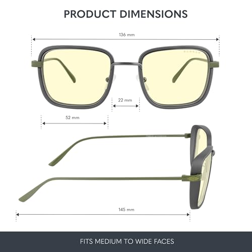 Image of PC Accessory: GUNNAR x Fallout Vault 33 Computer and Gaming glasses, Fallout Vault 33 Gunmetal / Olive Amber for PC