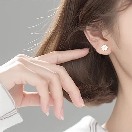 Boucles d'oreilles fleur de cerisier argent 925 femme bijou élégant - 3
