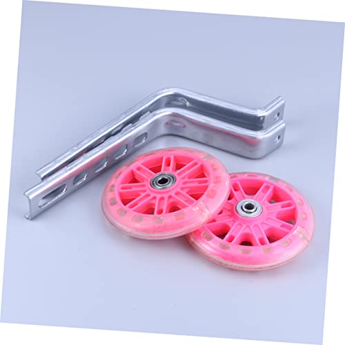 Ruedas de Entrenamiento Auxiliares Ajustables Luxshiny Rosadas con Destello Silencioso para Balance y Estabilidad miniatura 7