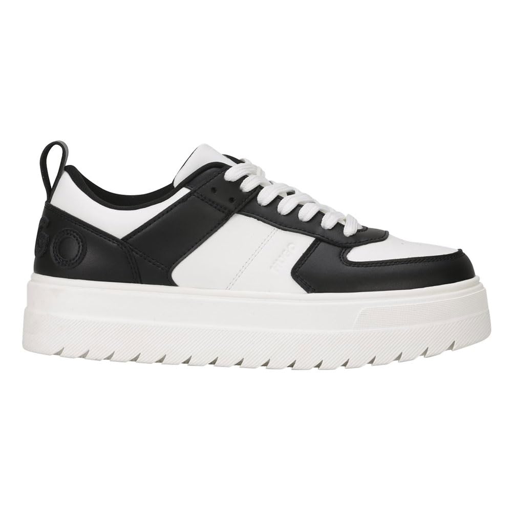 Baskets HUGO Femme Lyssa en Cuir Reconstitué - Open White - Taille 38 EU