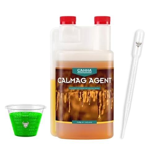 Canna CalMag Agent 1L mit Pipette und Messbecher Kalzium- und Magnesiumzusatz zur Korrektur von Mängeln und für gesundes Wachstum