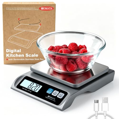 BOMATA 0.1g High Precision Food Scale, Kitchen Scale with Removable Pan