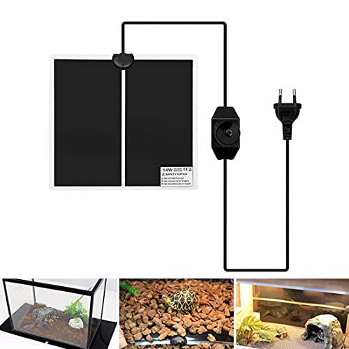 Hamiledyi 14W Reptile Heating Pad,Warmer With Temperature Adjustment Control Under Tank,Terrarium Heater Mat For Gecko,Turtle,Tortoise,Snakes,Lizard,11X11 In(2 Pcs) #TOP3