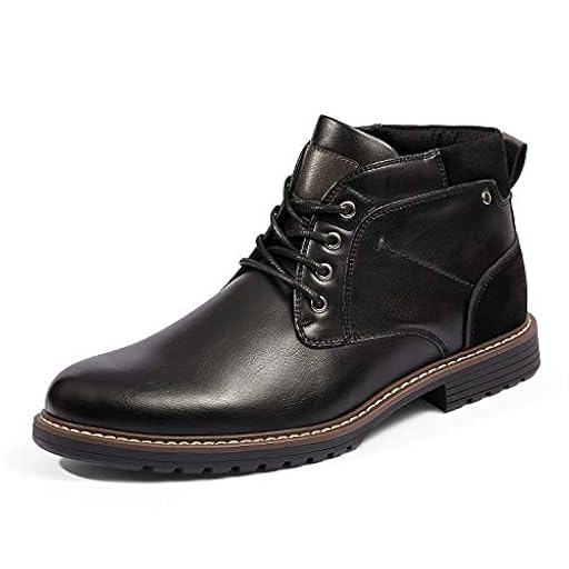 Bruno Marc Botas Hombre Vestir Botas Moto Invierno Botines Moda con Suela TPR,Size 43,Negro,STONE-8 | Ya disponible en tu tienda friki favorita! En mundofriki.es!