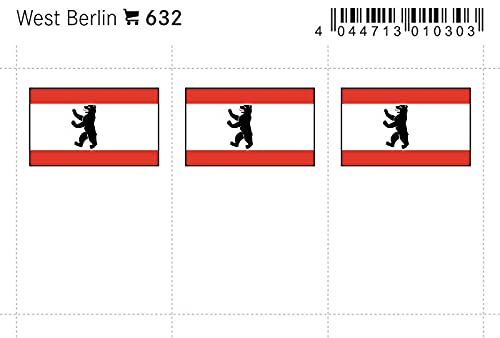 Feuillet de drapeaux Berlin-Ouest Lindner 632 pour album de timbres philatéliques