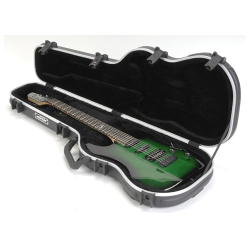 Image of SKB Cases Standard Electric Guitar Shaped Case with TSA Recognized Locking Latch, Molded-In Bumper Protection and Fully Plush Lined Interior
