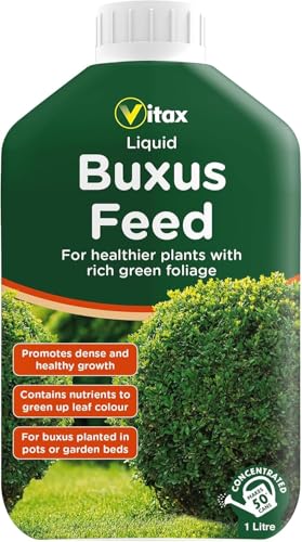 Buxus Feed Liquid – 1L, Liquid Fertiliser for Healthy Boxwood Growth, Promotes Lush Green Foliage, Ideal for Box Hedges, Topiary, and Shrubs, Enhances Plant Vitality and Growth – Pack of 1