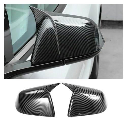 Coque de rétroviseur Tesla Modèle Y noir brillant style klaxon en ABS premium