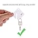 GoorDik 60 Pcs Key Tags Blank Plastic Upgrade Round Split Ring, Durable Key Identify, Bulk Key Tags for Key Cabinet 1.5 inches Square Shaped