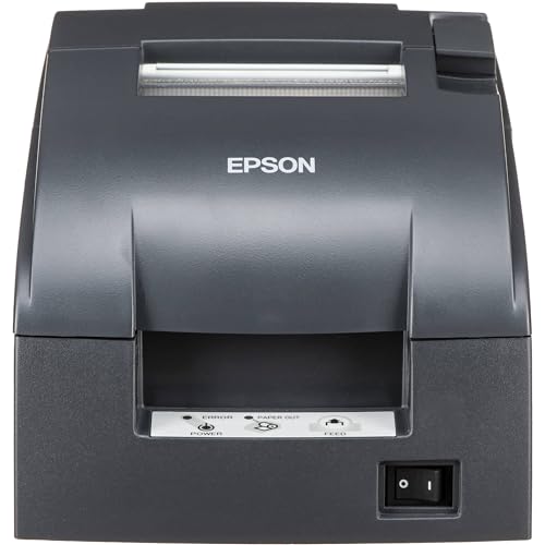 Image of Epson TM-U220B Dot Matrix Compact POS Impact Receipt and Kitchen Label Printer, DK Port and Ethernet Connectivity - up to 6.0 lps, 4 Lines Per Second, Auto-Cutter, DAODYANG