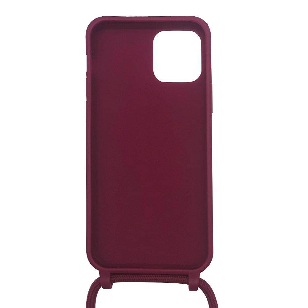 Cover Compatible con iPhone 15(6.1"),Cellulare Girocollo Custodia con Cordino TPU corda Silicone Case Bumper per iPhone 15(6.1") Custodia-Rosso - 2